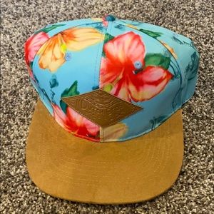 Teal and tan dutch bro’s hat with flowers